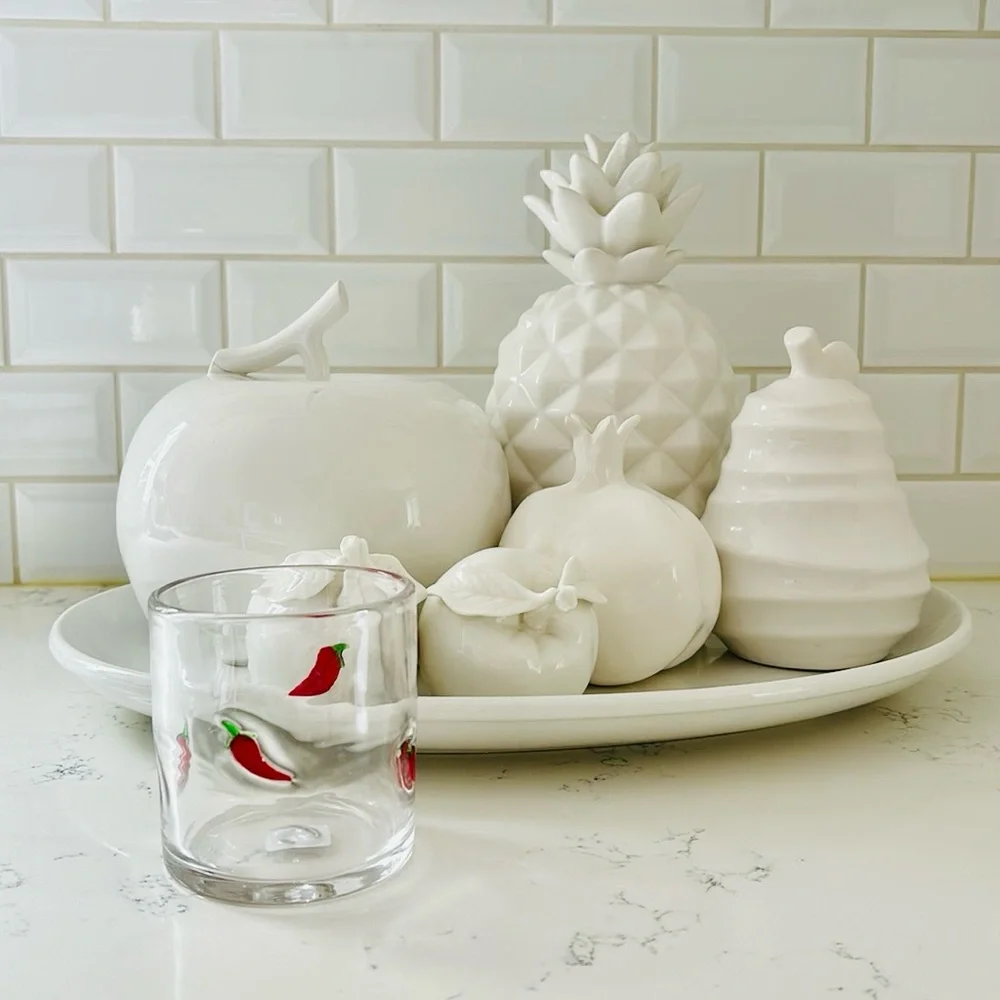 Crate&Barrel Chili Pepper Icon Double Old-Fashioned Glass